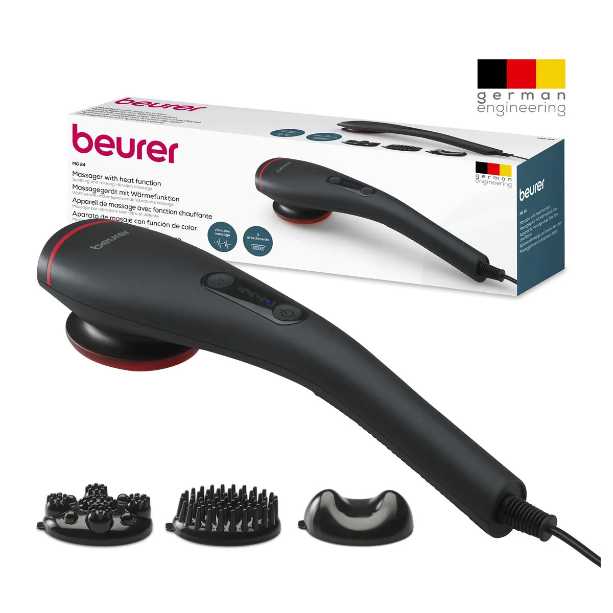 Beurer MG 24 Electric Massager with Heat Function for Pain Relief