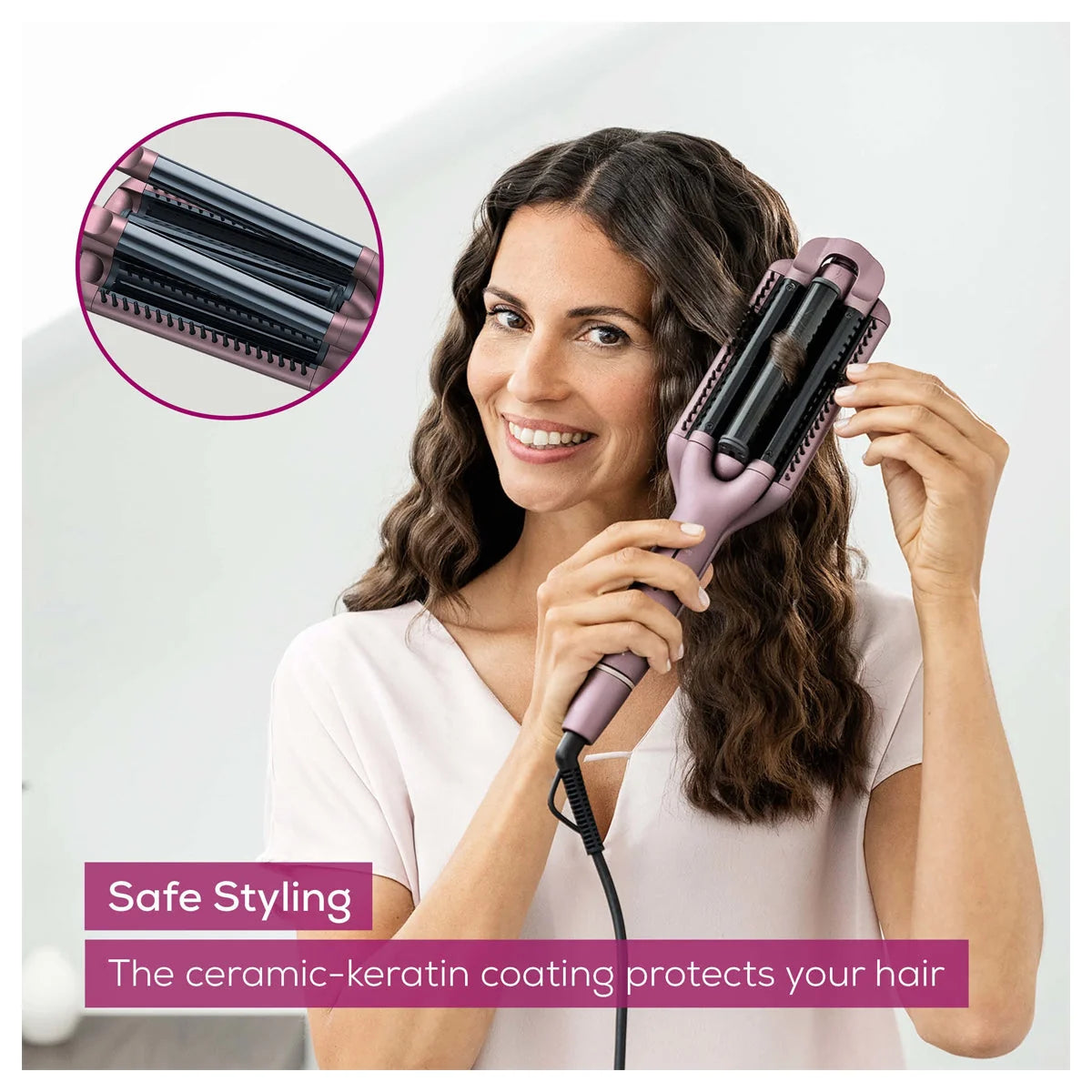 Beurer HT 65 Wave Styler 4-in-1 Curling Tool with Ceramic Coating