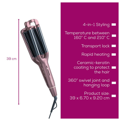 Beurer HT 65 Wave Styler 4-in-1 Curling Tool with Ceramic Coating