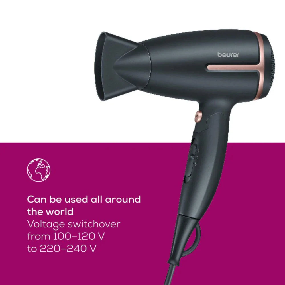 Beurer HC 25 Travel Hair Dryer Ionic & 1600W Power
