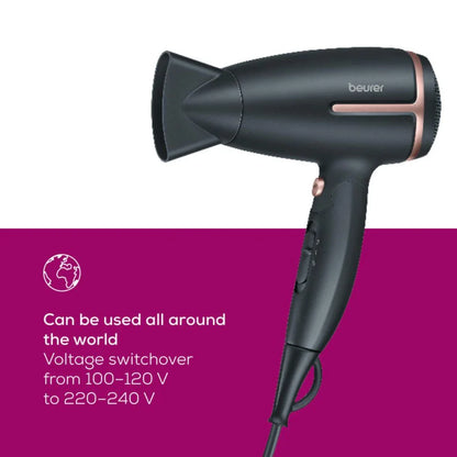 Beurer HC 25 Travel Hair Dryer Ionic & 1600W Power