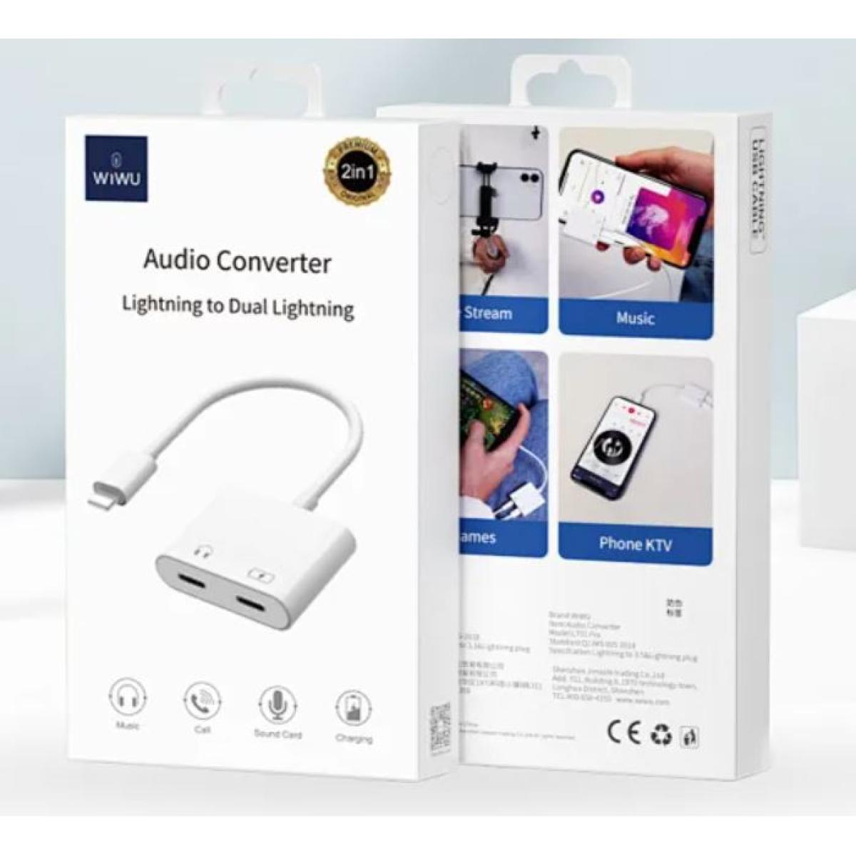 WIWU Audio Converter Lightning to Dual Lightning LT01 Plus