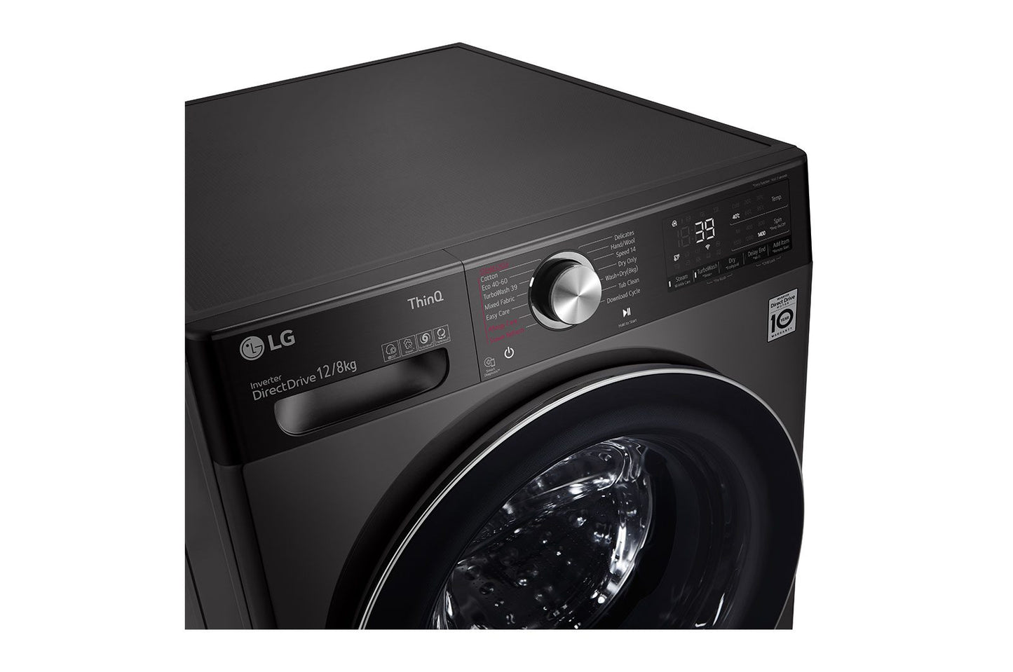 Front Load Washer & Dryer ,12/8KG , AI DD™, TurboWash™360˚, Black Steel Color