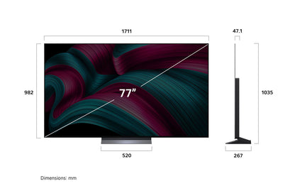 77 inch LG OLED evo AI C5 4K 144Hz Smart TV AI Magic remote webOS25 2025