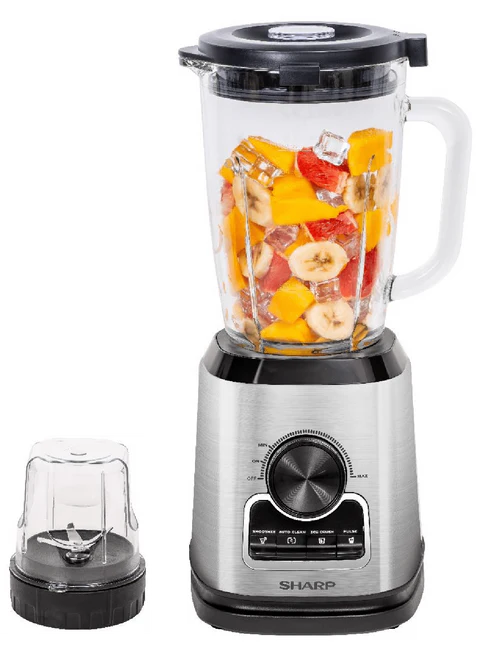 SHARP 1000W Blender with Grinder & 1.75L Glass Jug - (EM-TX81-S3)