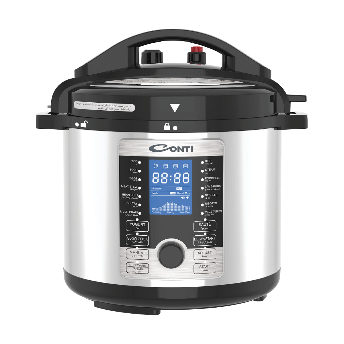 CONTI PRESSURE COOKER - 12L - 15P - STAINLESS STEEL - EPC12A009