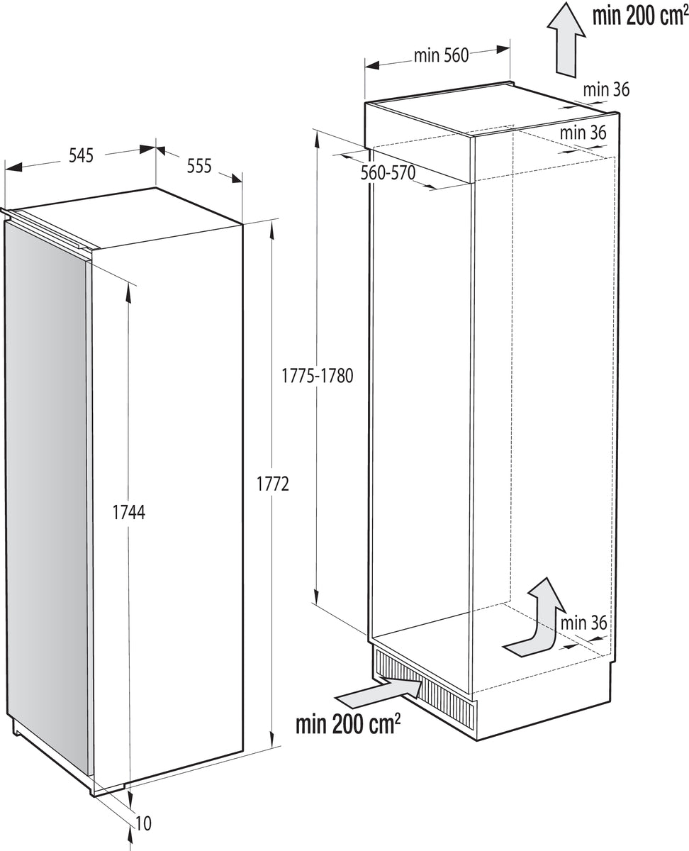 Gorenje 235L Built-In Upright NoFrost Freezer with SmartInverter ConnectLife ConvertTotal White – FNCI517E62WF