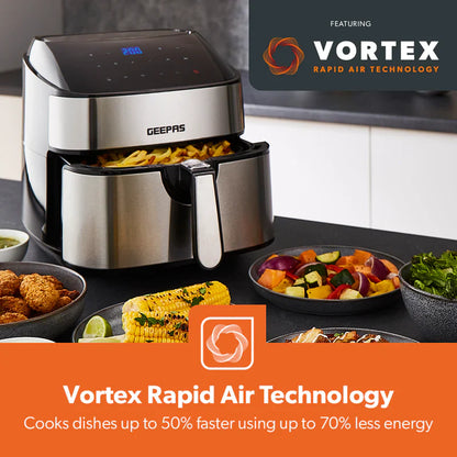 Geepas Digital Air Fryer 7.5L With VORTEX Air Frying Technology (GAF37530)