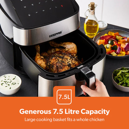 Geepas Digital Air Fryer 7.5L With VORTEX Air Frying Technology (GAF37530)
