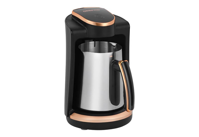 Geepas Turkish Coffee Maker – 250ml Capacity, Touch Control, Heat-Resistant Cup, Auto Safety System, 600W (GCM41517N)