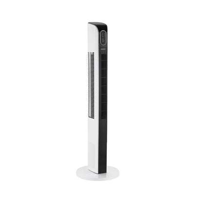 Geepas GF21167N Digital Tower Fan – 50W, Remote Control, 3 Speeds & 3 Modes, Automatic Oscillation, Black & White