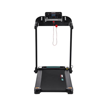 Geepas GFT90000 Foldable Treadmill – 2.0HP Motor, 12 Programs, App Sync (Zwift, Kinomap, Spax), LCD Display, Black