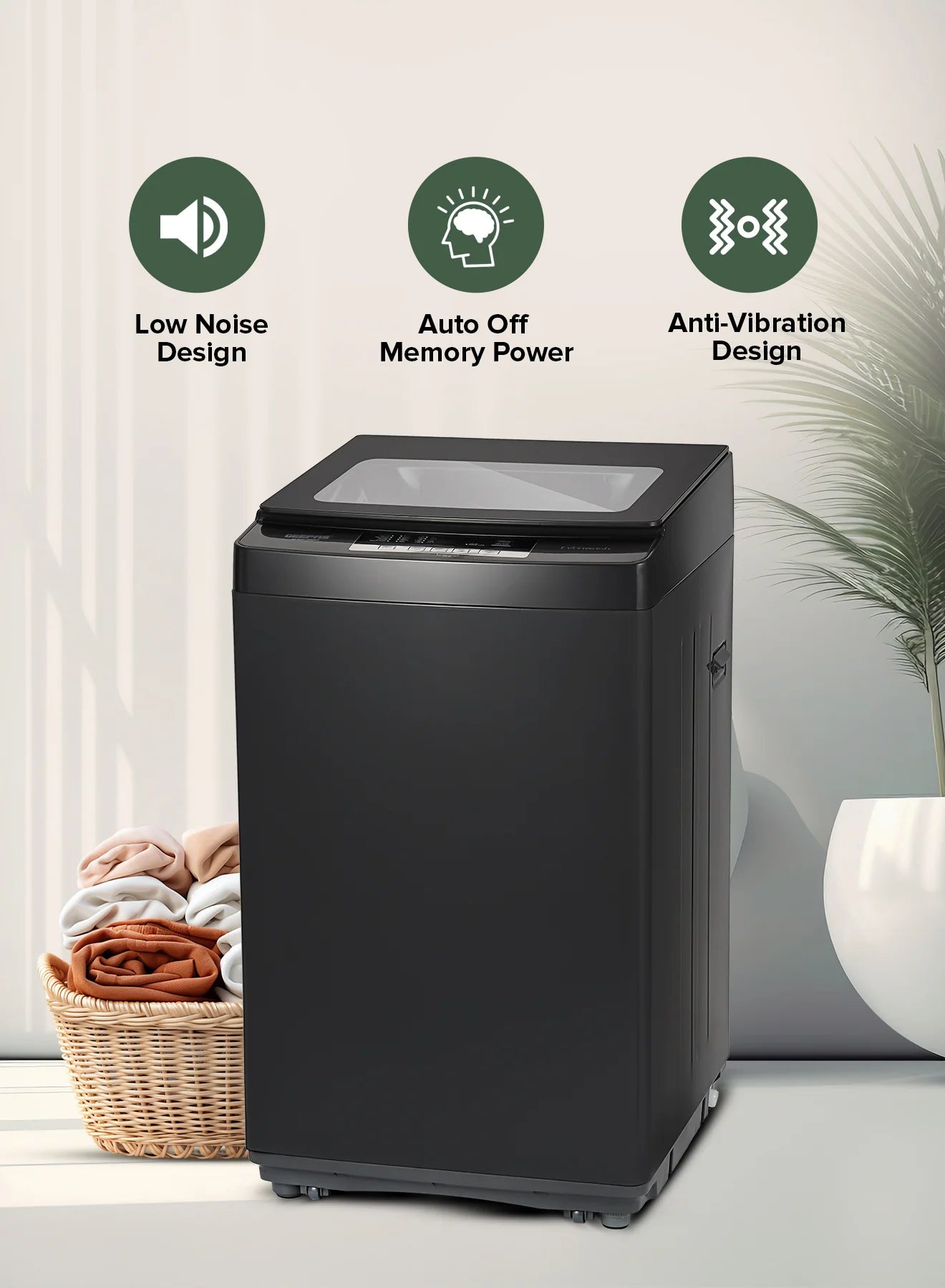 Geepas GFWM7800LCQ Fully Automatic Top Load Washing Machine 7KG – LED Display
