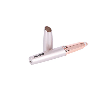 Geepas GLS86040 Eyebrow Trimmer – USB Rechargeable, Built-in Light Indicator, Precision Head with Sharp Blades, Portable Design, Rose Gold