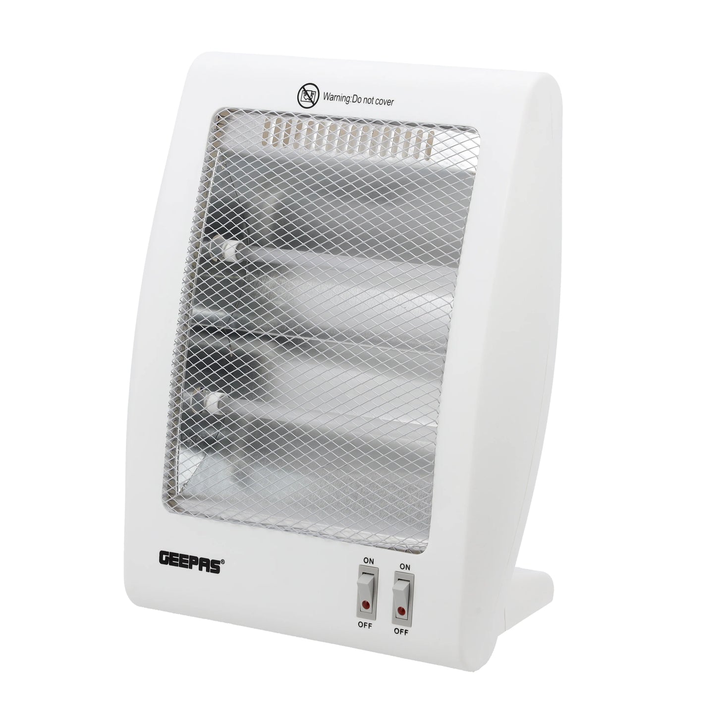 Geepas GQH28522 Quartz Heater 800W with 2 Heat Settings & Tip-Over Protection