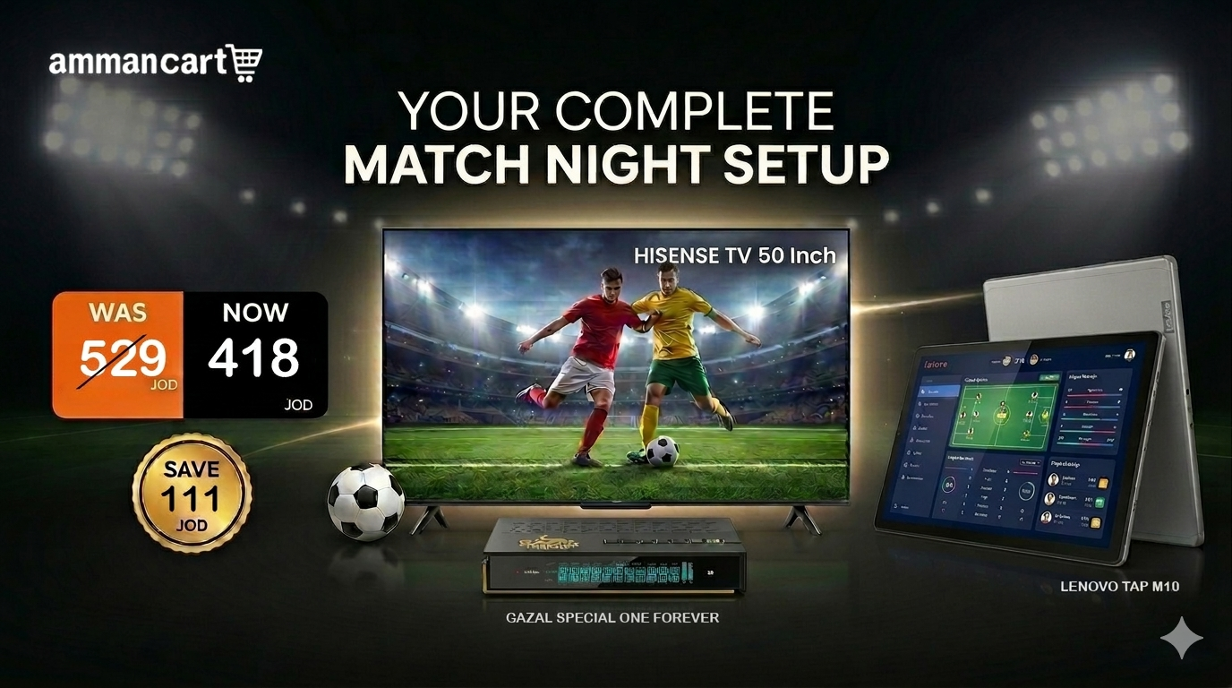 HISNSE TV - QLED/4K - 50 Inch & Gazal Special One Forever & Lenovo Tab M10