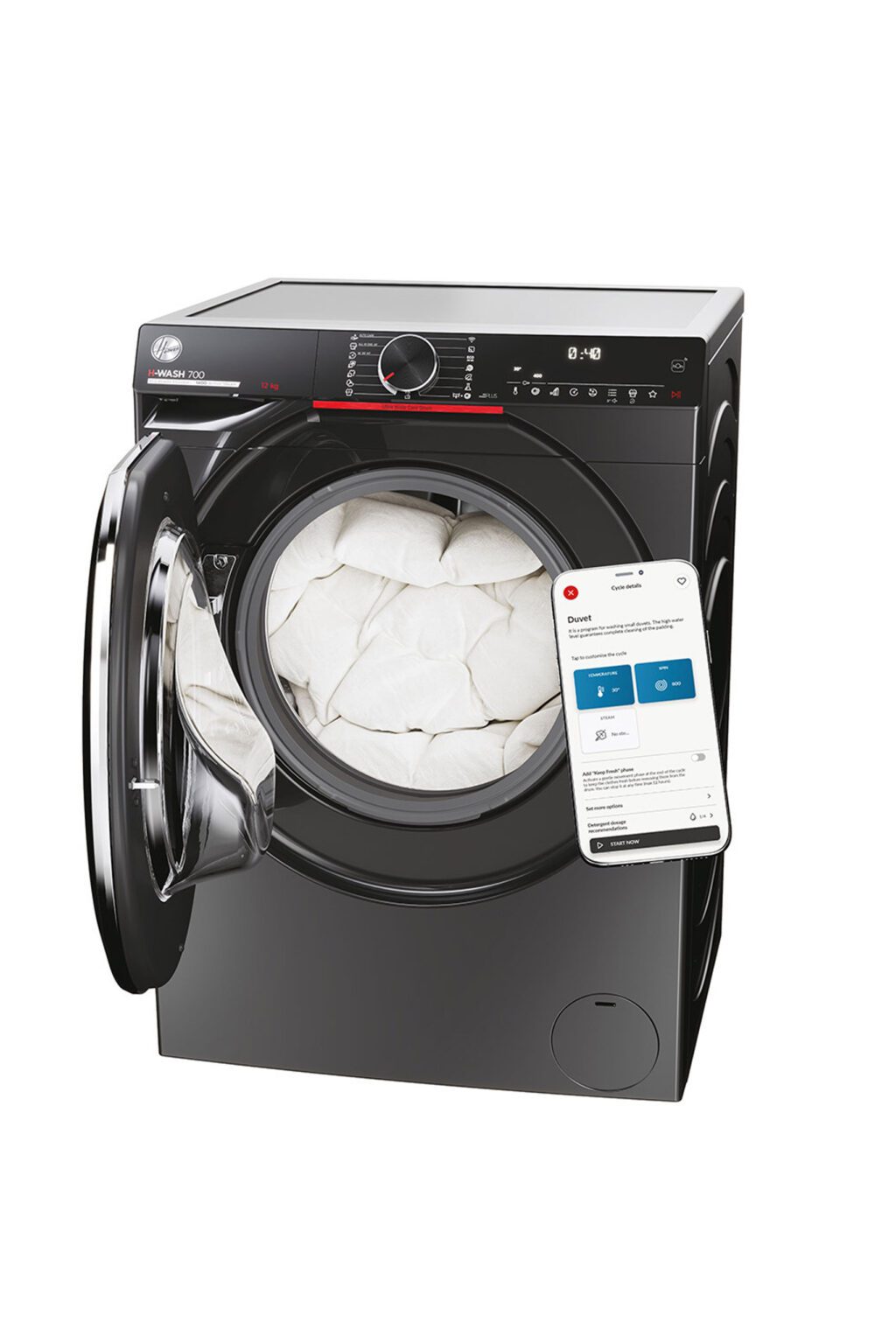 Hoover Washer Dryer 10KG+ 6KG 1600RPM Inverter Dark Silver