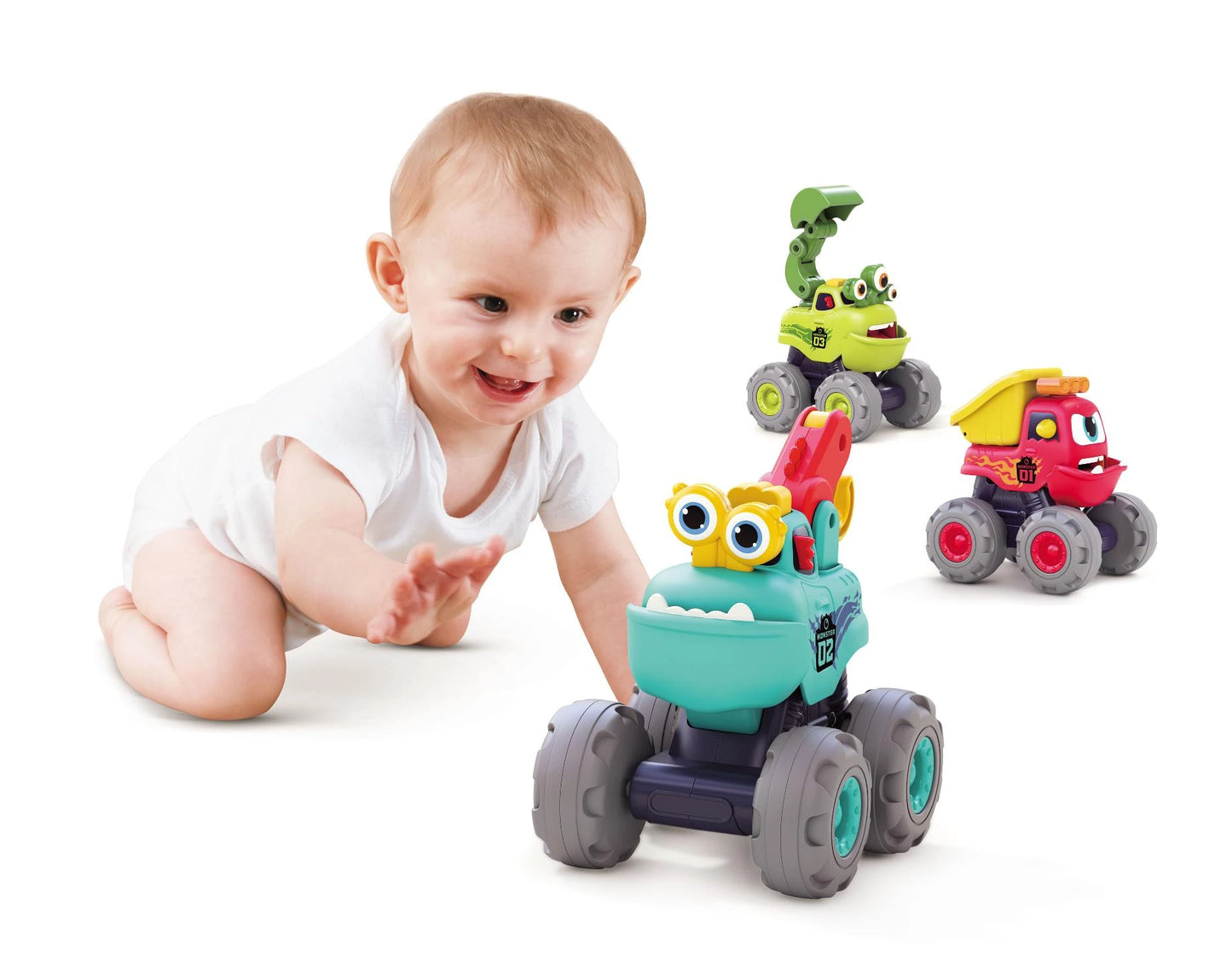 HOLA – Fun Monster Construction Truck Set