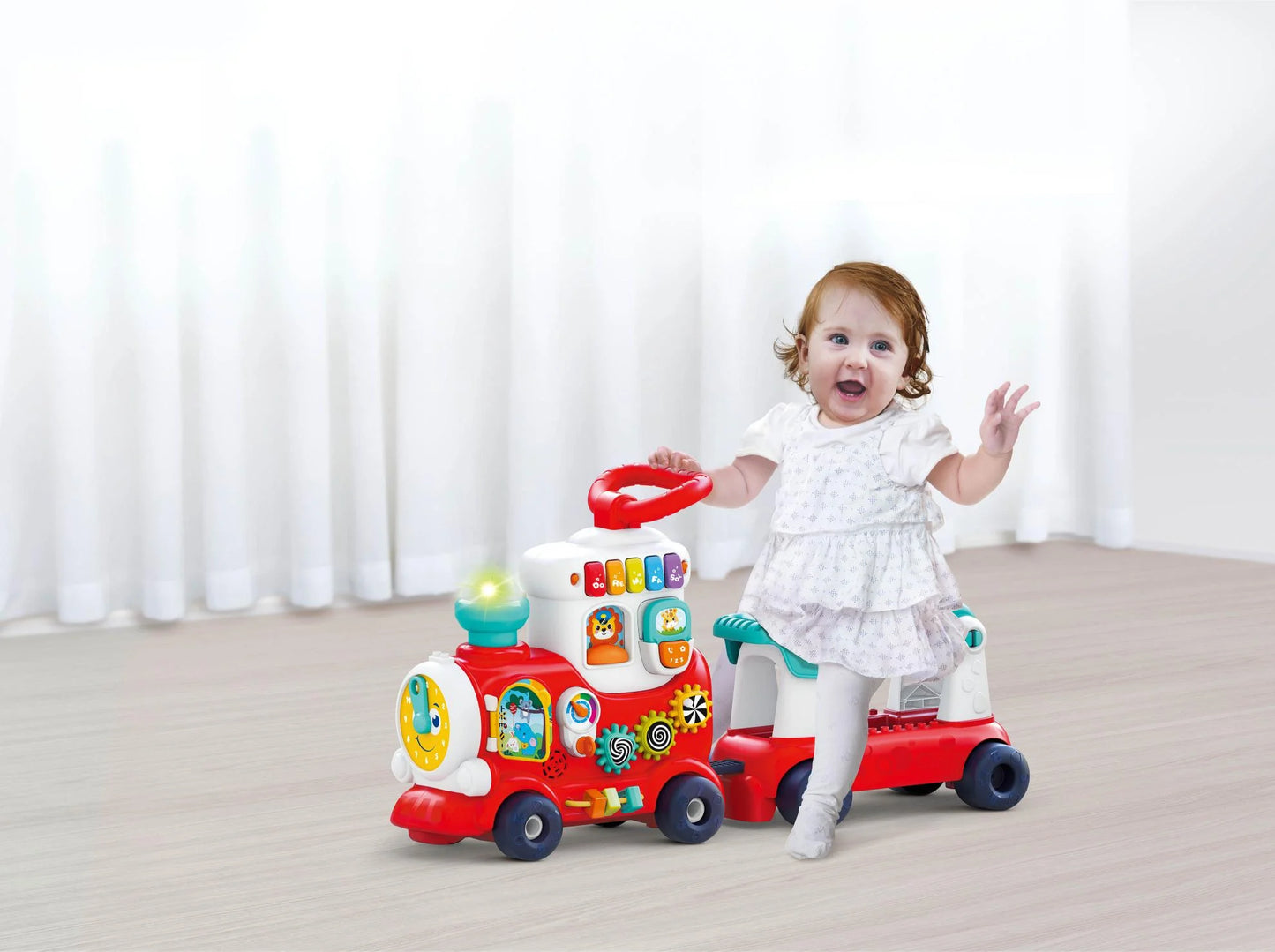 HOLA – 4-in-1 Push Walker & Ride-on Learning Train
