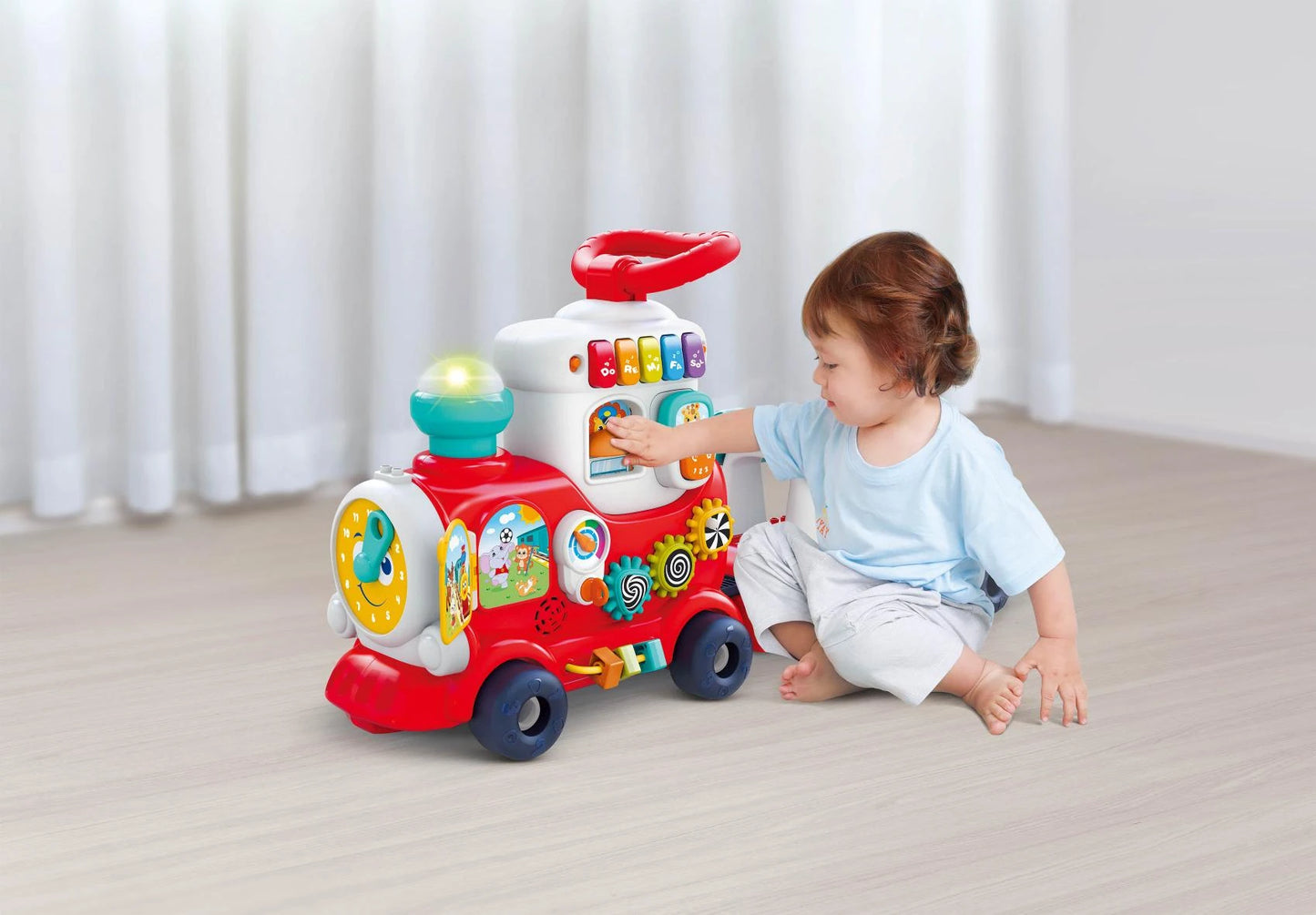 HOLA – 4-in-1 Push Walker & Ride-on Learning Train