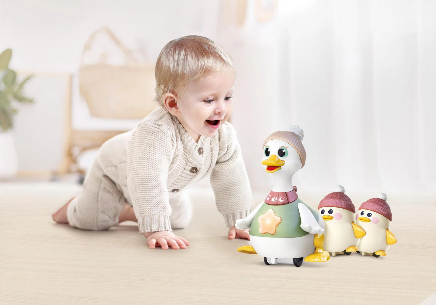 Waddling Duck Family (Swinging) / 3 pcs