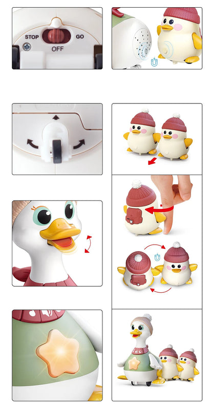 Waddling Duck Family (Swinging) / 3 pcs