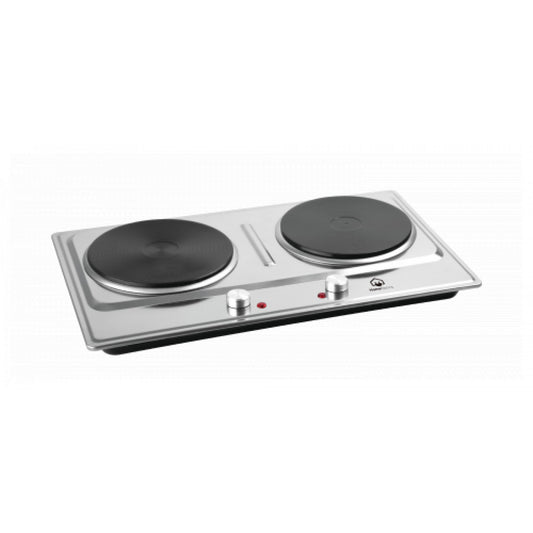 HOME ELECTRIC Hot Plate 2 Burner 2500W - Stainless Steel HP-3012