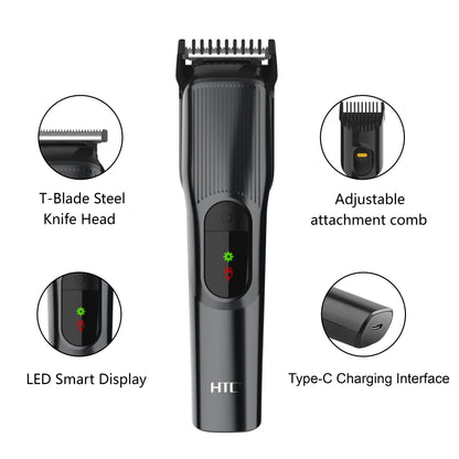HTC AT-519 Hair Clippers - Professional Wireless Charging
