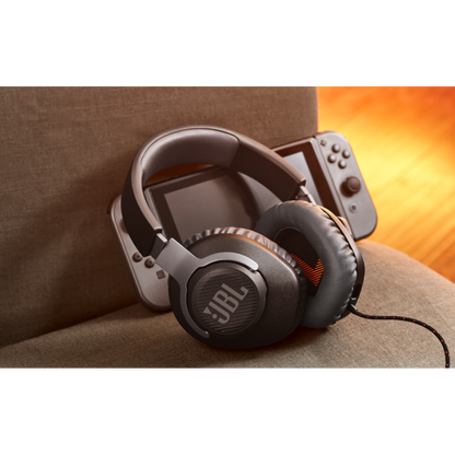 JBL Quantum 100M2 - Wired Over-Ear Gaming Headset with omnidirectional, Detachable mic with Mute Option and Fabric-Covered Memory Foam Ear Cushions, Compatible with All Platforms (Purple)