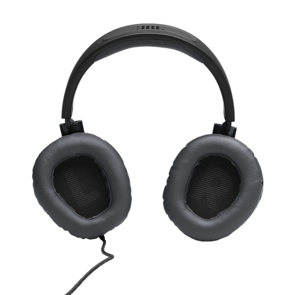 JBL Quantum 100M2 - Wired Over-Ear Gaming Headset with omnidirectional, Detachable mic with Mute Option and Fabric-Covered Memory Foam Ear Cushions, Compatible with All Platforms (White)