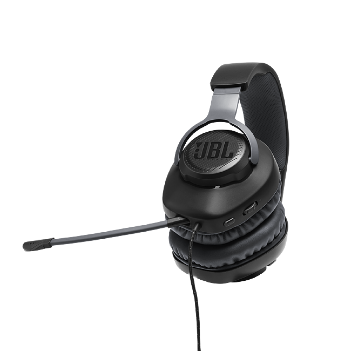 JBL Quantum 100M2 - Wired Over-Ear Gaming Headset with omnidirectional, Detachable mic with Mute Option and Fabric-Covered Memory Foam Ear Cushions, Compatible with All Platforms (Purple)