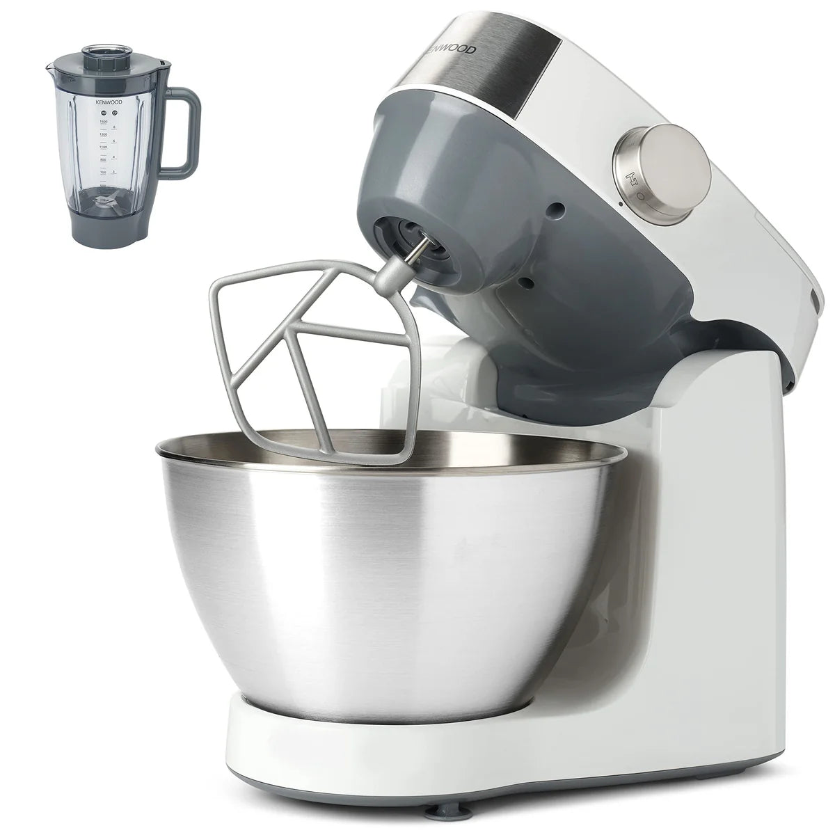Kenwood Kitchen Mixer, 4.3Lit, 3Pices, 1000Watts, Silver