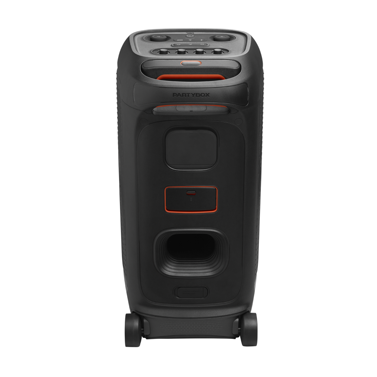 JBL PartyBox Stage 320 Portable Party Speaker, 240W RMS Output, IPX4 Splashproof, 18-Hour Playtime, Auracast, Dynamic Lightshow