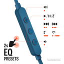 JBL Tune 310C Type-c In-ear headphones with Hi-Res Audio support and JBL Pure Bass Sound, USB-C connectivity, 3-button remote with microphone and EQ presets control - Blue