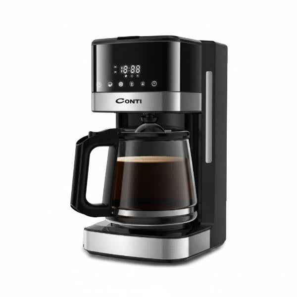 Conti CM 3032 BS Coffee Maker – 1.8L Drip Coffee Machine, 1000W Power, 5 Function Buttons, Auto Power-Off Feature