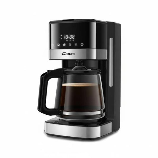 Conti CM 3032 BS Coffee Maker – 1.8L Drip Coffee Machine, 1000W Power, 5 Function Buttons, Auto Power-Off Feature