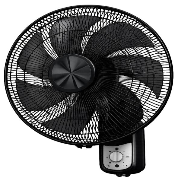 Conti 18-Inch Wall Fan, 7 Blades, 3 Speeds, Remote Control, Black, WF 18005 BK R