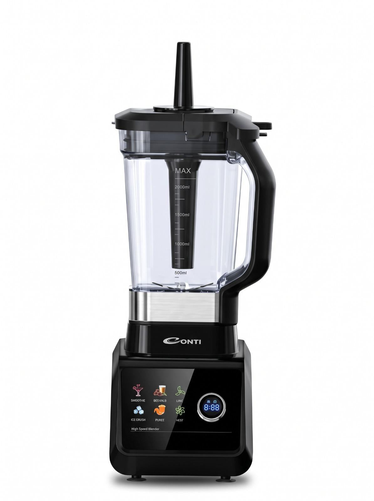 CONTI 1500W Digital Blender, 2.5L Jar, 6 Stainless Steel Blades, Full Copper Motor, TB 1158 BK