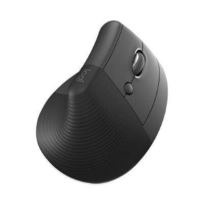 Logitech Lift Vertical Ergonomic Advanced Optical Wireless (Graphite) Mouse (2.4GHz & Bluetooth Connection) Quiet Clicks 6 Buttons