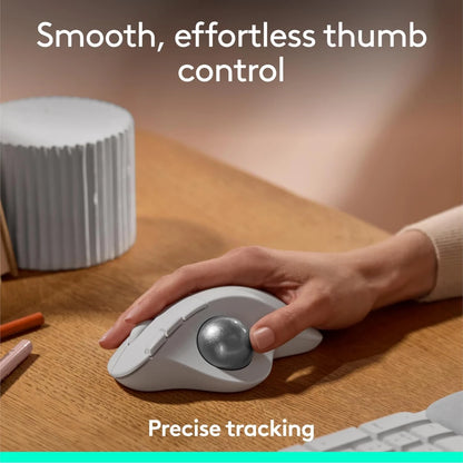 Logitech ERGO M575S Wireless Trackball Mouse – White