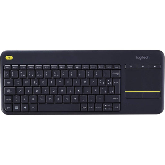 Logitech Wireless Keyboard K400 Plus With Touchpad for TV, Computers, Phones and Tablets Arabic / English - Black