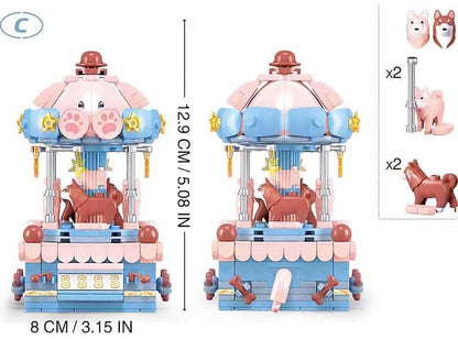 PLEYERID-Hand-cranked merry-go-round 3 types (6 boxes in 1 display box)