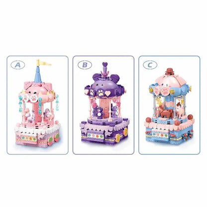 PLEYERID-Hand-cranked merry-go-round 3 types (6 boxes in 1 display box)