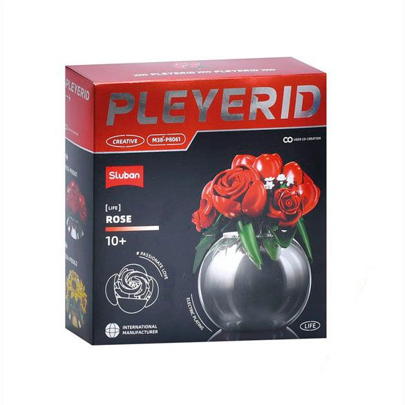 PLEYERID-Red roses（Plated vases）313pcs