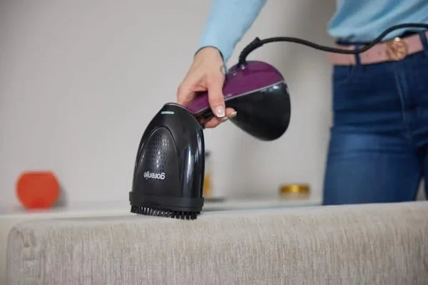 Goronja 220ml Vertical Steam Iron with 35g/min Steam Flow, 2 Steam Levels, Ceramic Soleplate, and Auto Shut-Off - Black - GS2100BKV