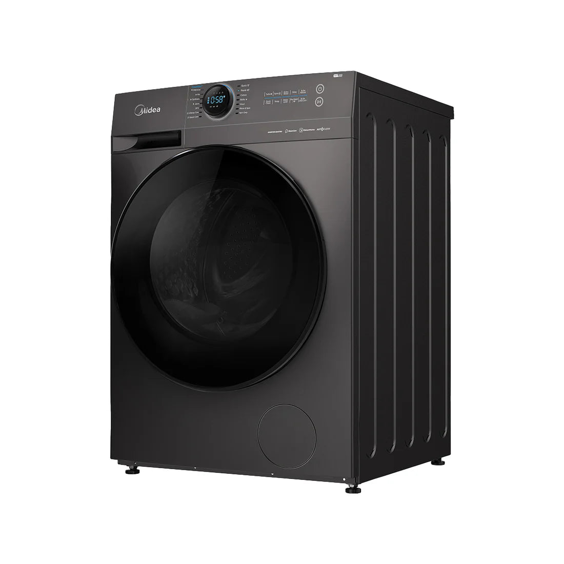 Midea Washing Machine - 9 Kg - 15 Programs - 1400 RPM - Silver - (MF200W90WB/T)