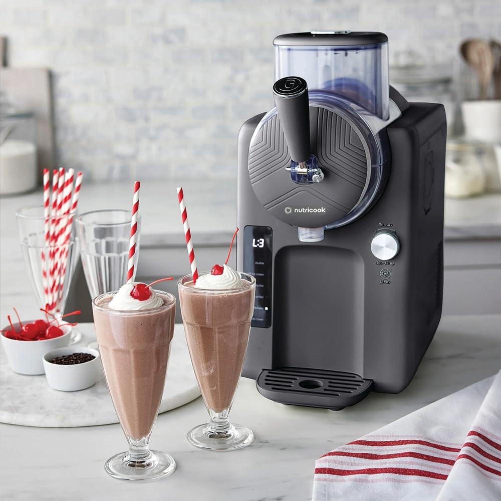 Nutricook NC-FRS330K Frost Ice Cream Machine – 1.8 Liter Capacity | 6 Programs | No Pre-Freeze