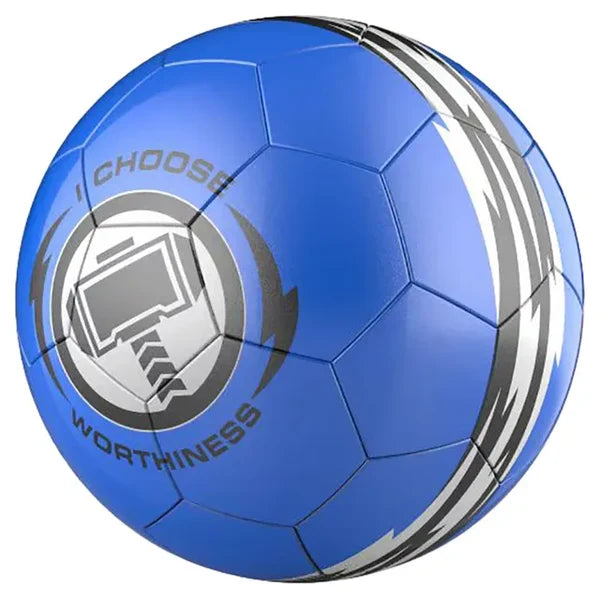 Marvel Thor Football Blue/Black - Durable PVC Kids Soccer Ball Ages 2+
