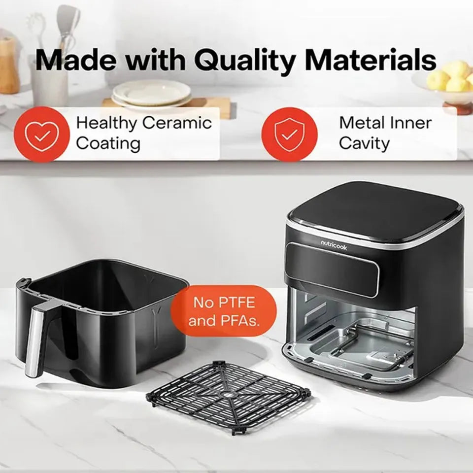 Nutricook - Max Pro With Top And Bottom Heating Air Fryer - Black - 8 L