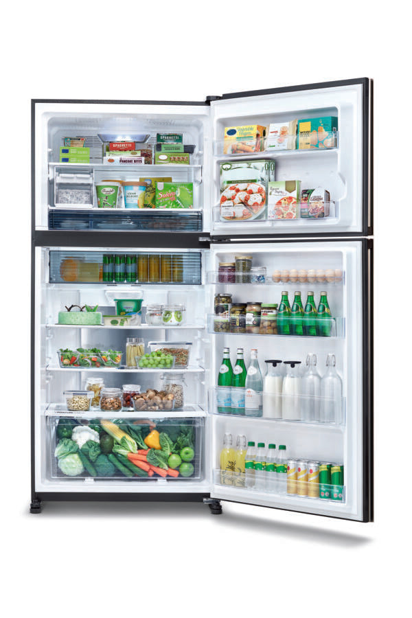 SHARP J-Tech Inverter Refrigerator 594 Liter Black Door A++